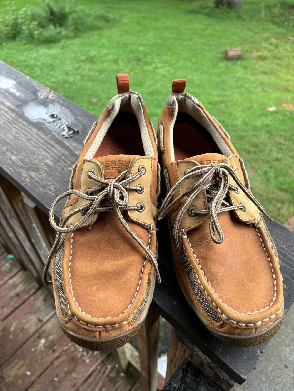Sperry Waterproof Leather Boat Shoes Men’s 11 Brown Comfort Casual Coastal